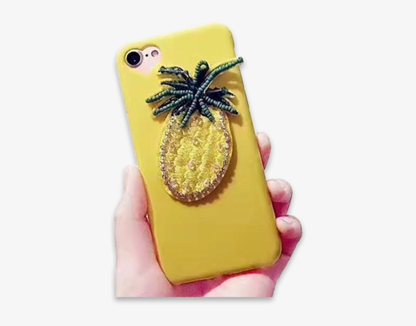 147-pineapple Embroidered Beads Case For Iphone - Iphone, transparent png download