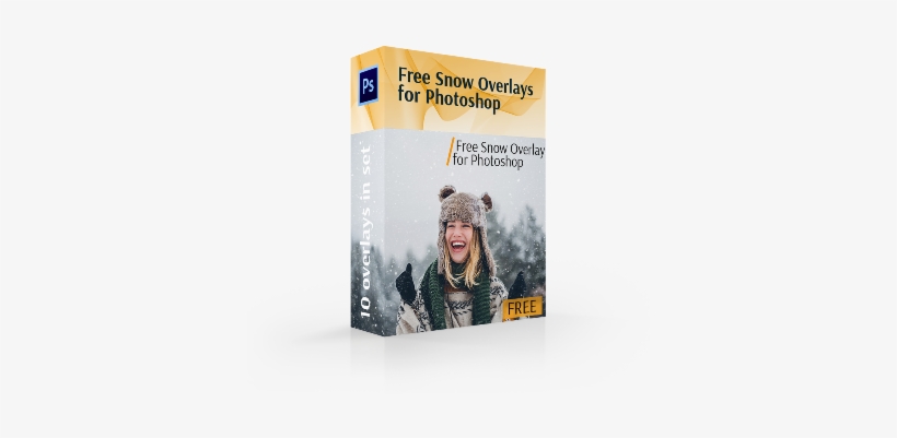 Free Snow Overlay For Photoshop Cover Box - Adobe Photoshop, transparent png download