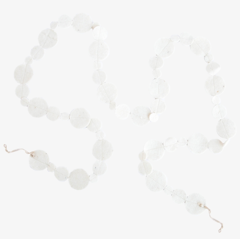 Ivory Wool Felt Garland 1 - Wool Felt Garland, transparent png download