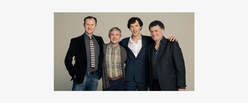 Mark Gatiss, Martin Freeman, Benedict Cumberbatch, - Sherlock Benedict Cumberbatch And Lara Pulver, transparent png download