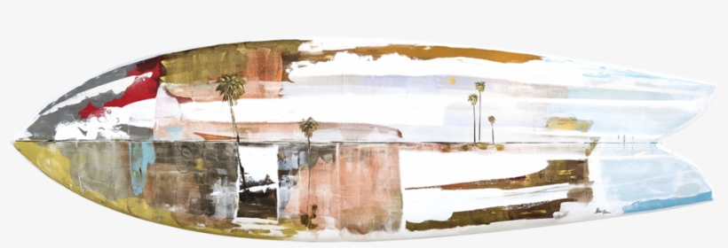 Steve Adam Original Painted Surfboard - Surfboard, transparent png download