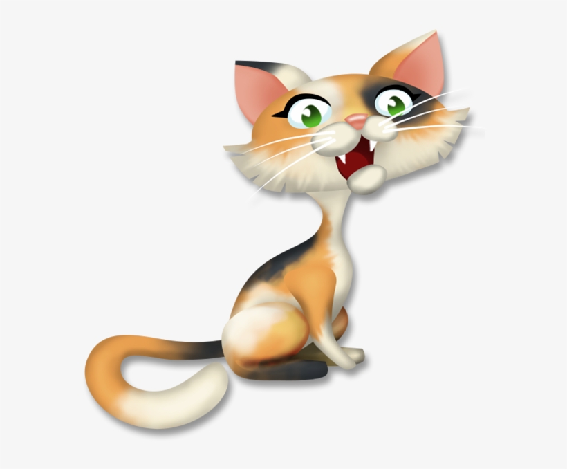 Calico Cat Sitting - Cat, transparent png download