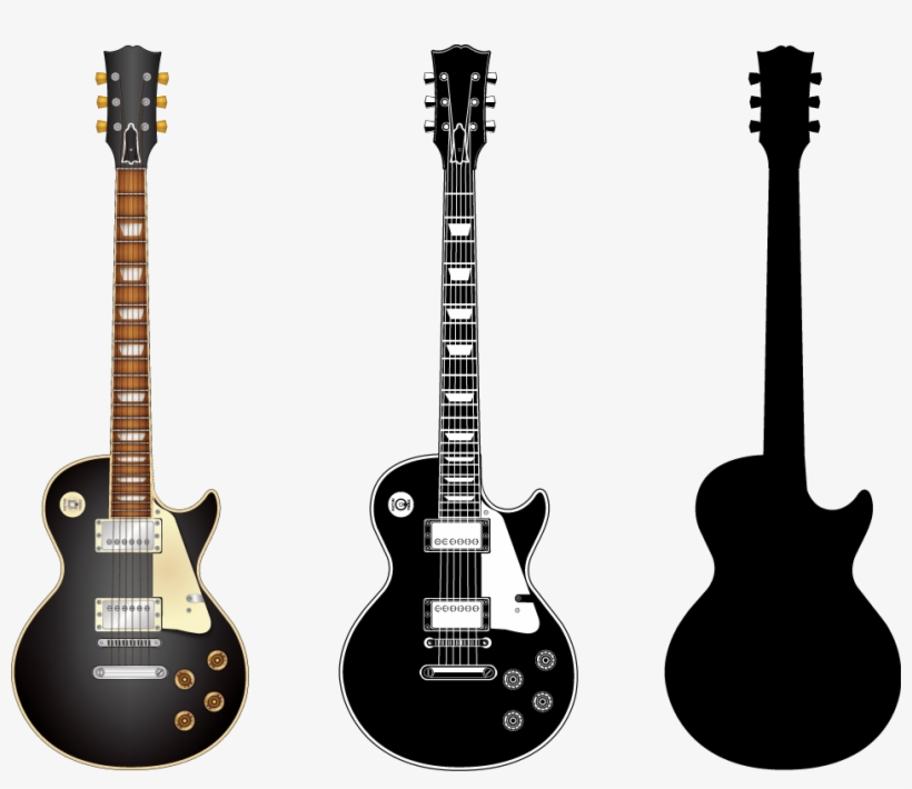 Black Electric Guitar By Ikarusmedia On Deviantart - Gibson Les Paul Vector, transparent png download