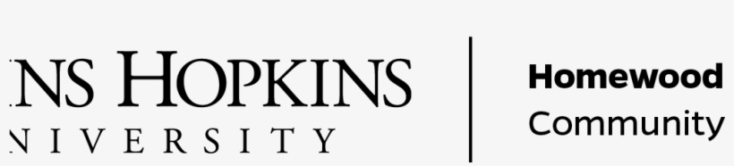 Jhu Hsa Community Living Horizontal Black Logo - Johns Hopkins University, transparent png download