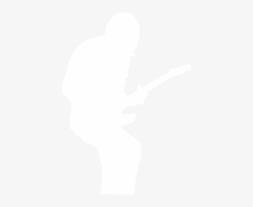 Guitar Player Silhouette White, transparent png download