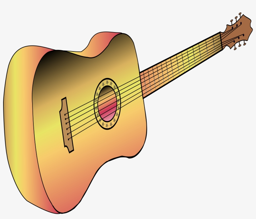 Free Vector Guitar Profile Clip Art - Guitar Clip Art, transparent png download