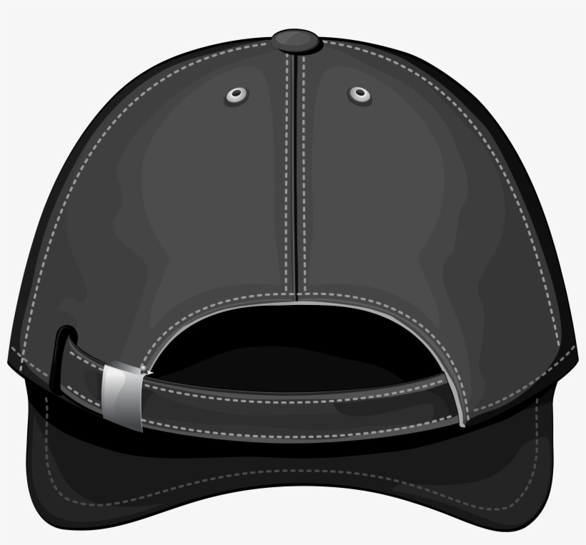 Black Baseball Cap Back Png Clipart - Vector Image Snapback Png, transparent png download