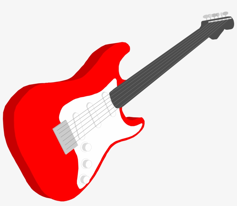 Clip Art At Clker Com Vector Online - Red Guitar Clip Art, transparent png download