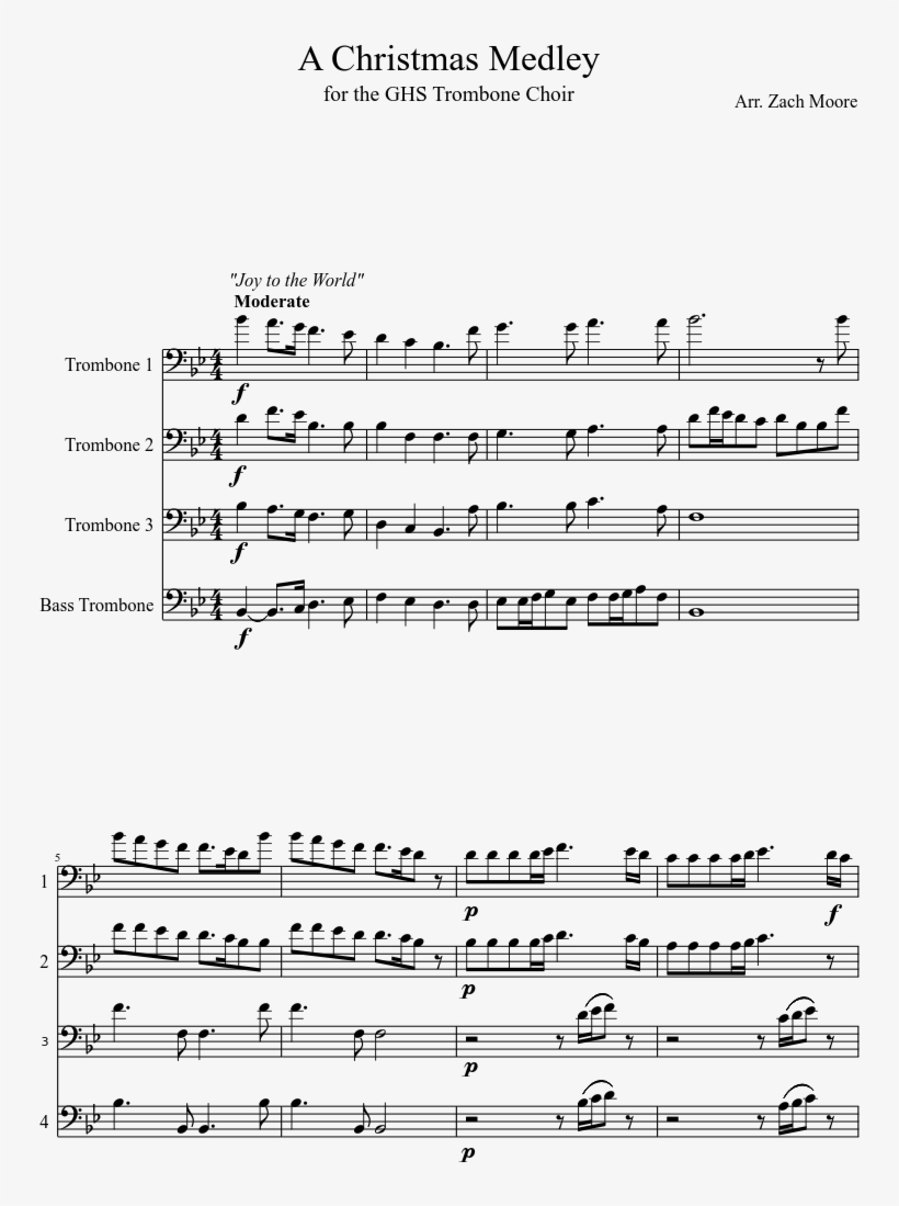 Sheet Music Made By Trompownage For 4 Parts - Choir, transparent png download