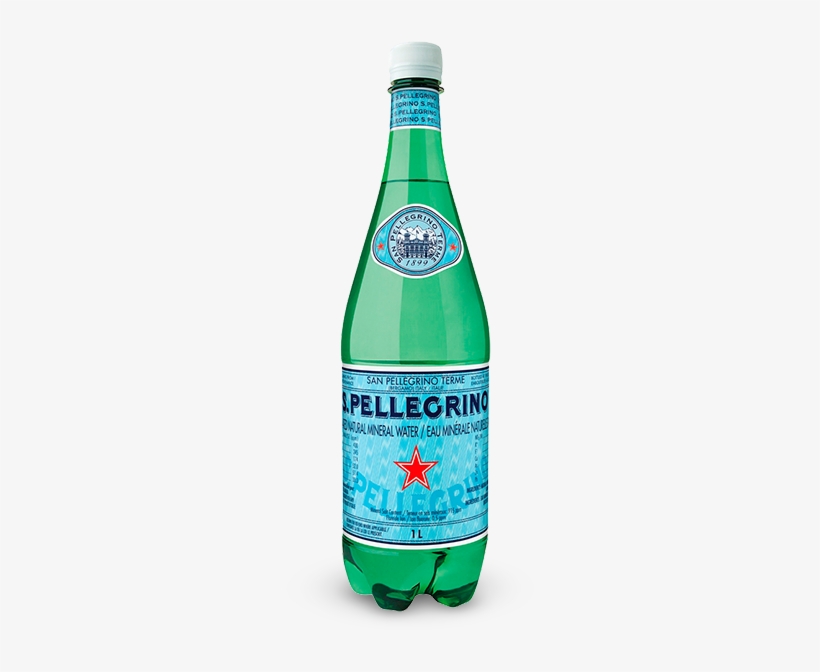 San Pellegrino Imported Sparkling Water 1 L Pet Bottle - San Pellegrino, transparent png download