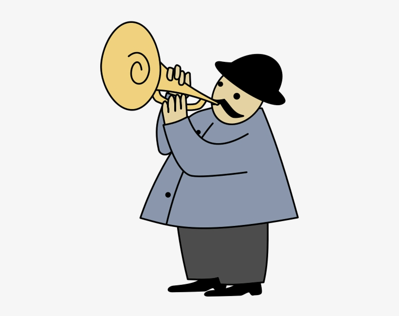 Horner - Man Playing A Musical Instrument Tote Bag, transparent png download