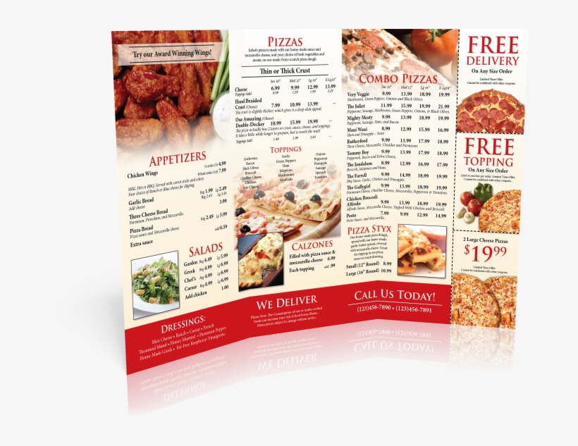 Pizza Menu Design Example, transparent png download