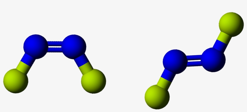 Dinitrogen Difluoride Cis Trans 3d Balls, transparent png download