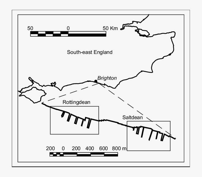 Location Map Of Rottingdean And Saltdean Within Southeast, transparent png download