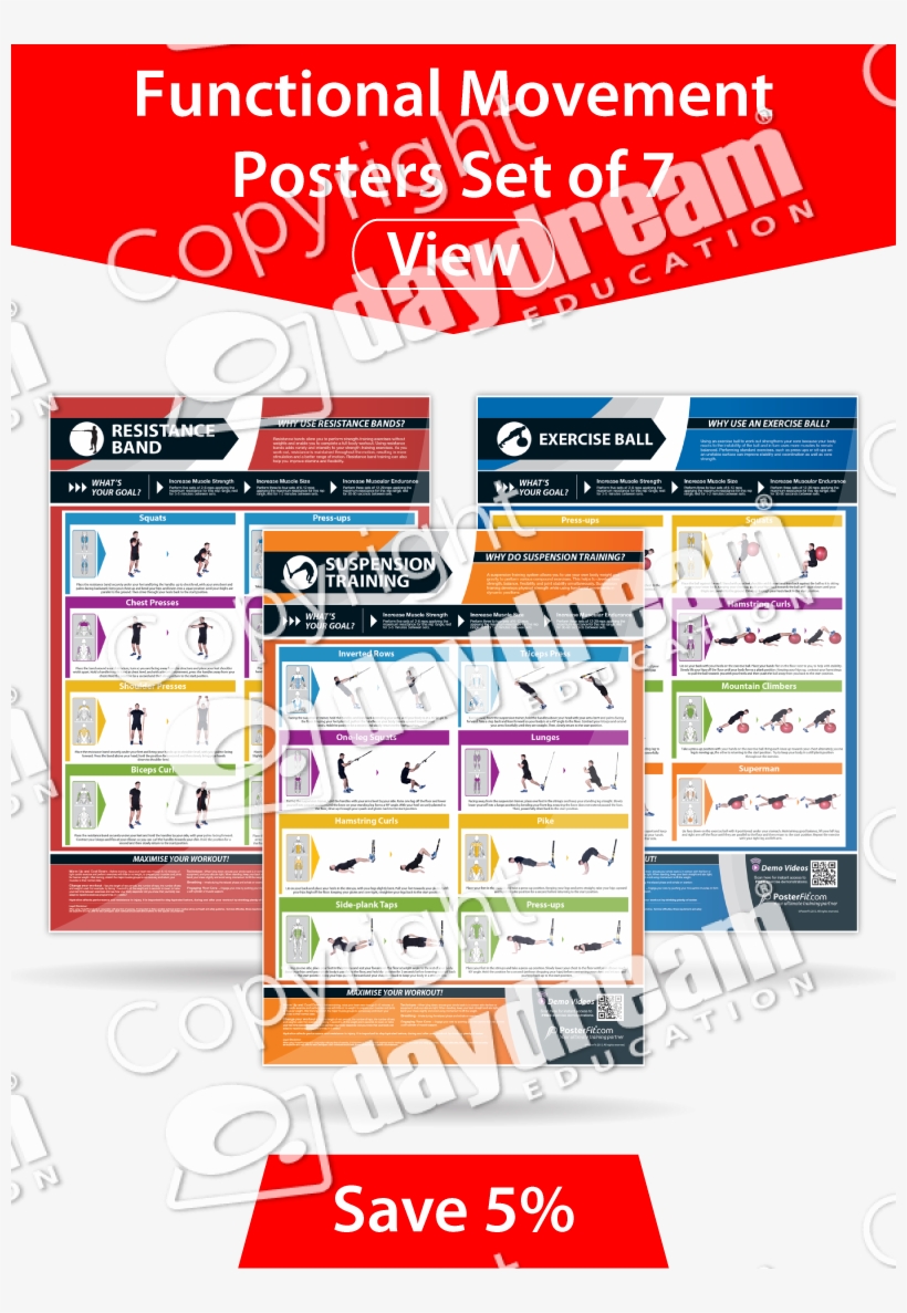 Functional Movement Posters Set Of, transparent png download