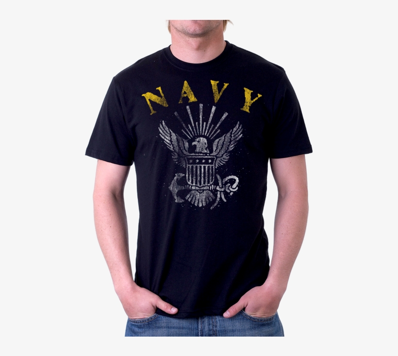 Men's Navy T-shirt, transparent png download