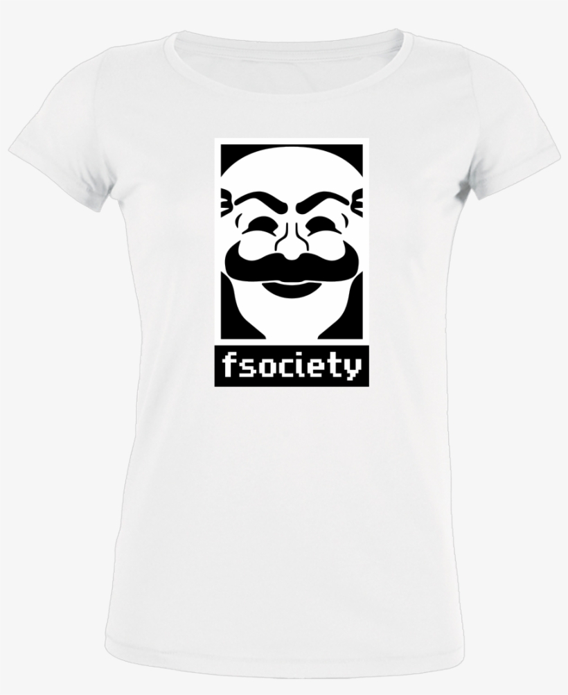 Lennart Fsociety T-shirt Stella Loves Girlie Weiß, transparent png download