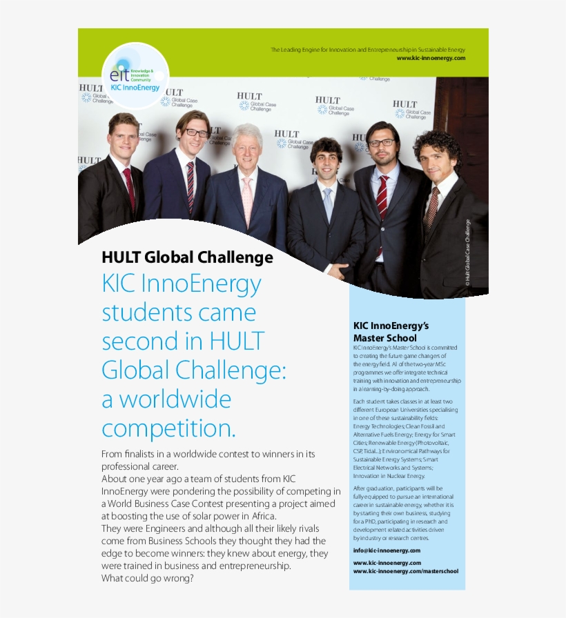 Kic Innoenergy Students Came Second In Hult Global, transparent png download