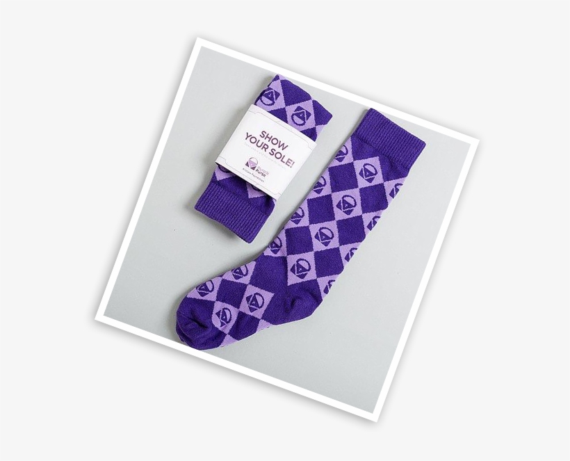 Purple Purse Socks Support Of Victims Of Domestic Violence, transparent png download