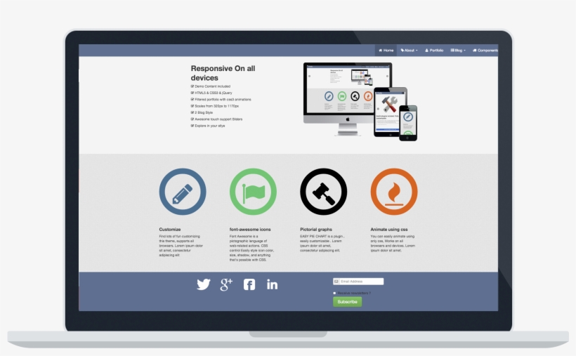 Ported Is A Clean And Fully Responsive Theme Built, transparent png download
