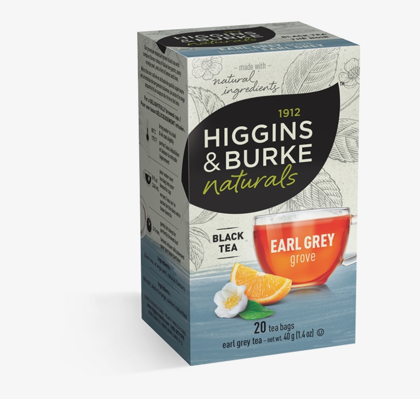 Higgins & Burke Earl Grey Grove Black Tea 20's, transparent png download