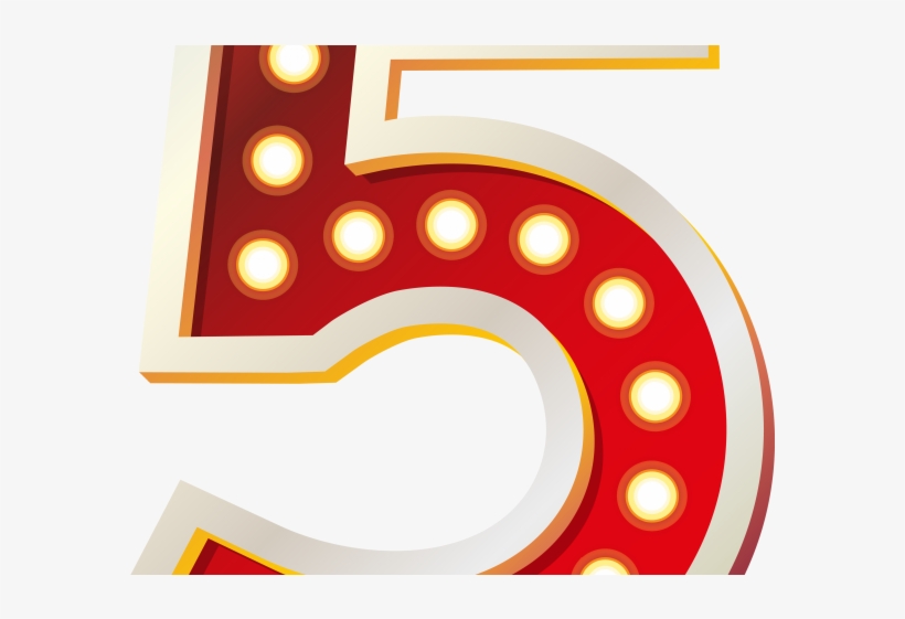 Five Clipart Gold Number, transparent png download