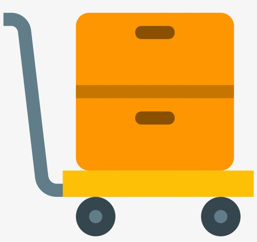 It's An Icon Of A Hand-trolley Manuevering Two Stacked, transparent png download
