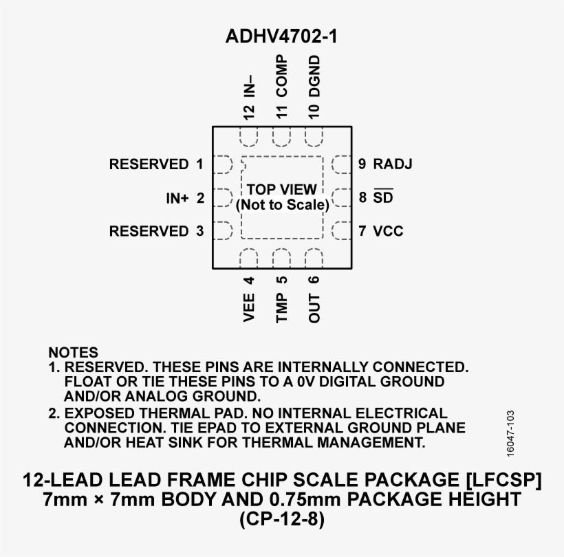 Adhv4702-1 Pin Configuration, transparent png download