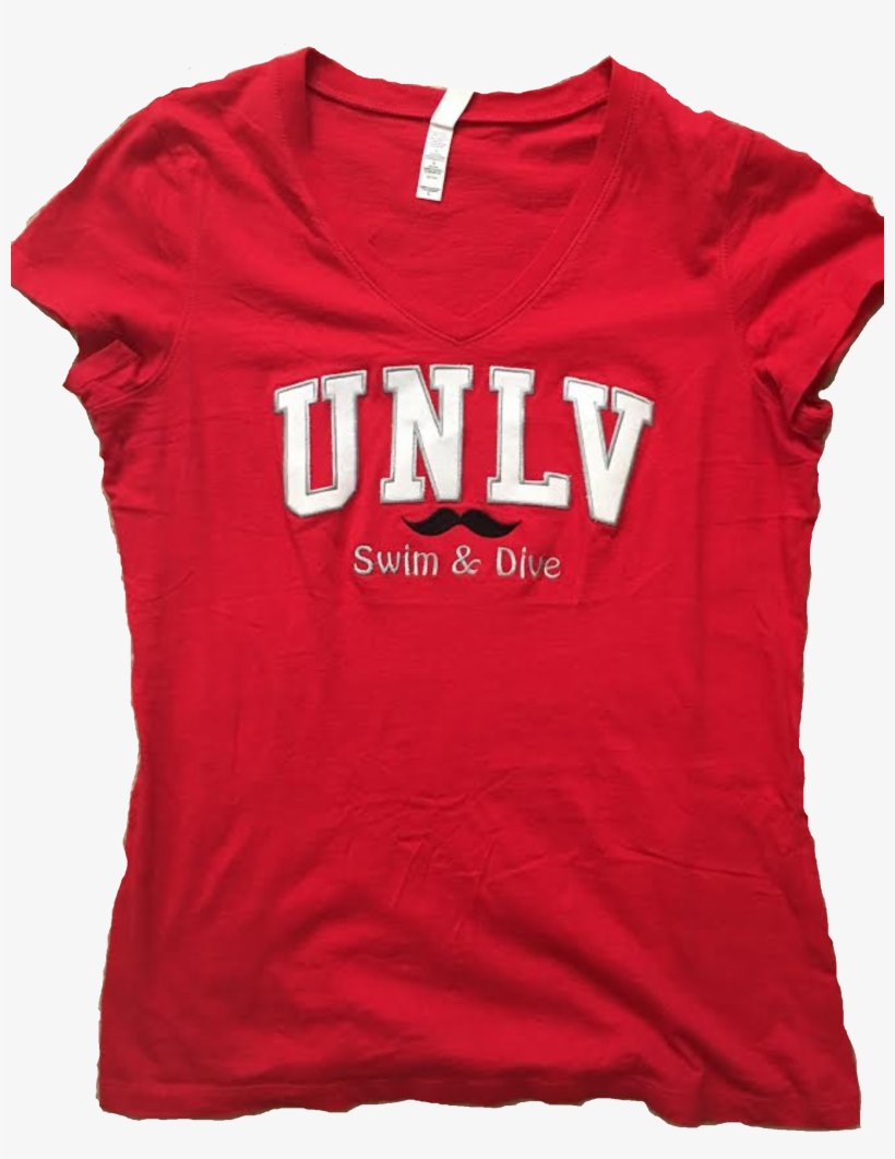 Unlv Glitter Embroidery V Neck Tee, transparent png download