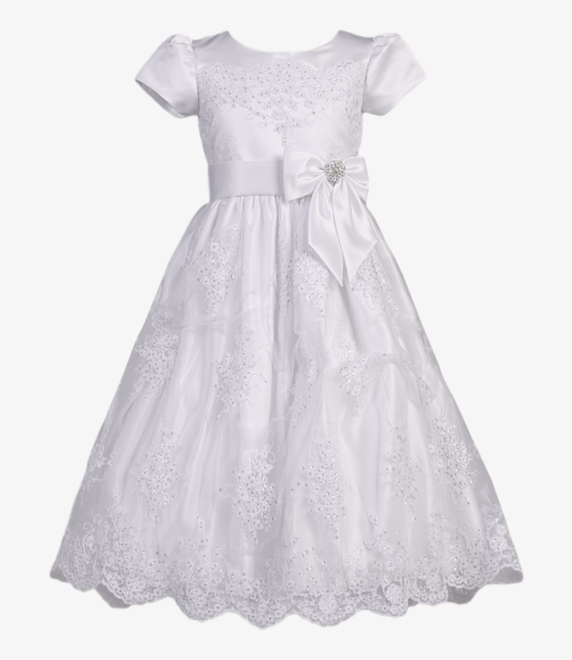 Floral Corded Lace Applique Tulle Girls First Communion, transparent png download
