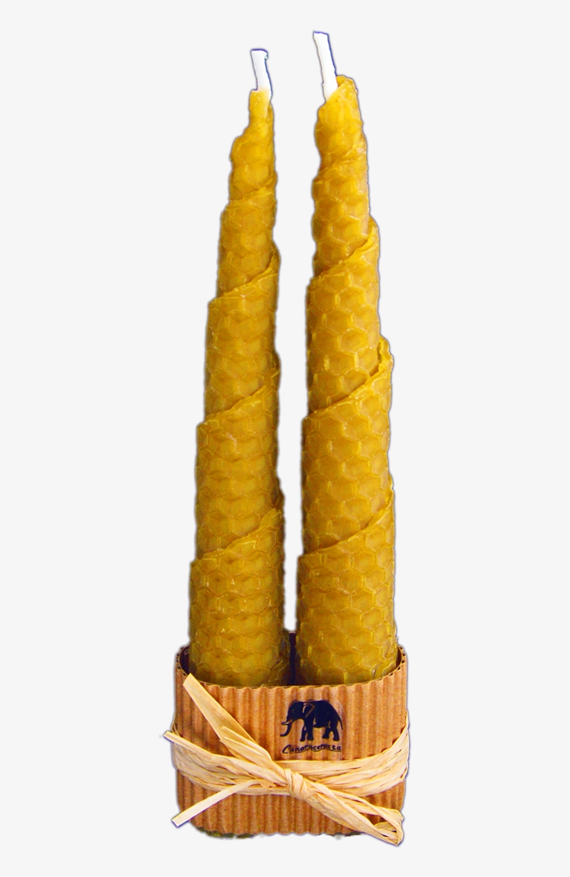 2 Velas De Cera De Abeja Torneadas 175mm, transparent png download