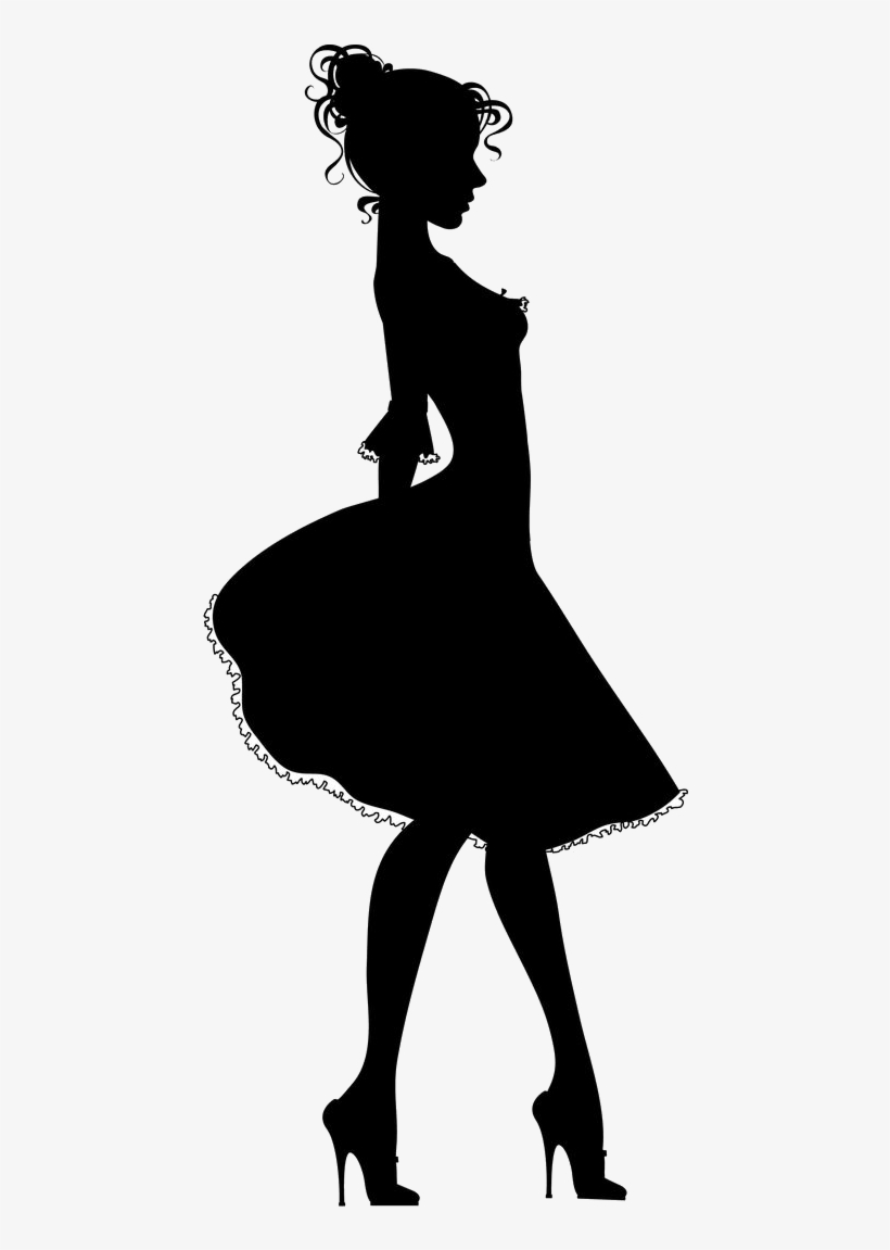 Dress Silhouette Woman Silhouette2 - Woman Silhouette, transparent png download