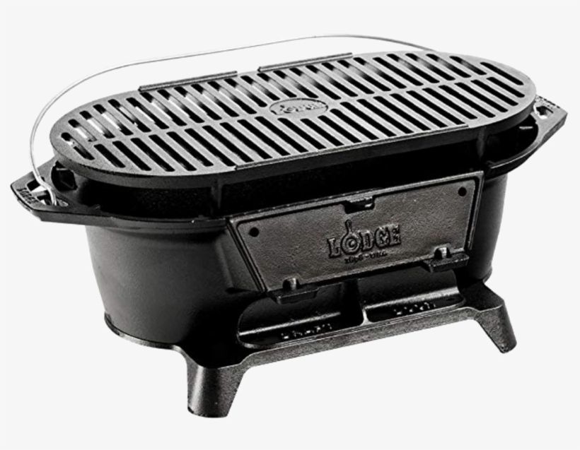 Charcoal Grilling - Cast Iron Sportsman's Grill, transparent png download