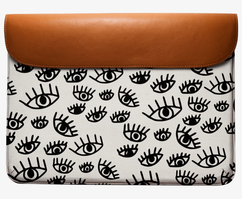 Dailyobjects Protective Eyes Black And White Real Leather - Coin Purse, transparent png download