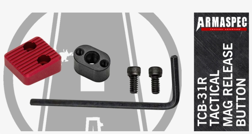 Armaspec Extended Mag Release Button Red - Headphones, transparent png download