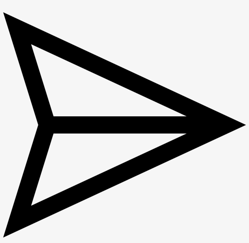 The Logo Is Shaped Like A Triangle Facing Diagonally - Icon Send, transparent png download