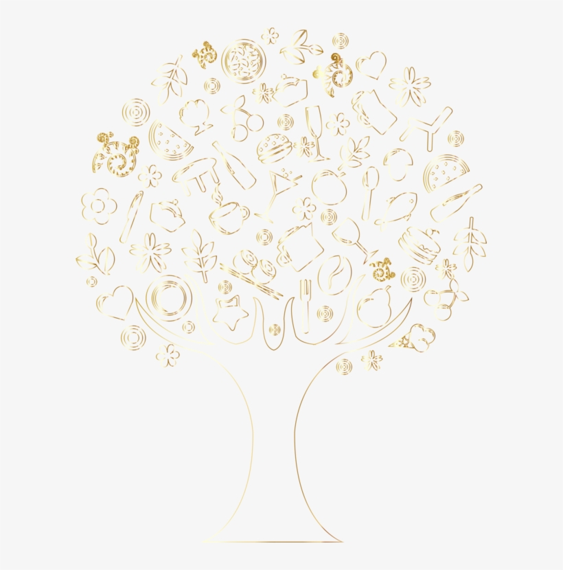 Tree Gold Computer Icons Abstract - Abstract Tree No Background, transparent png download