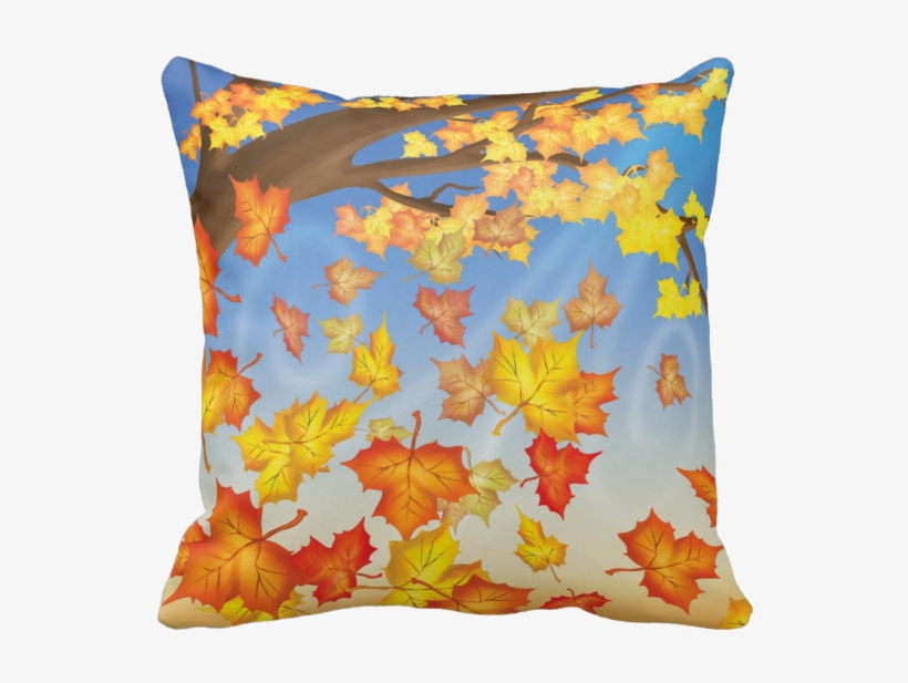 Autumn Leaves Pillow - Cushion, transparent png download