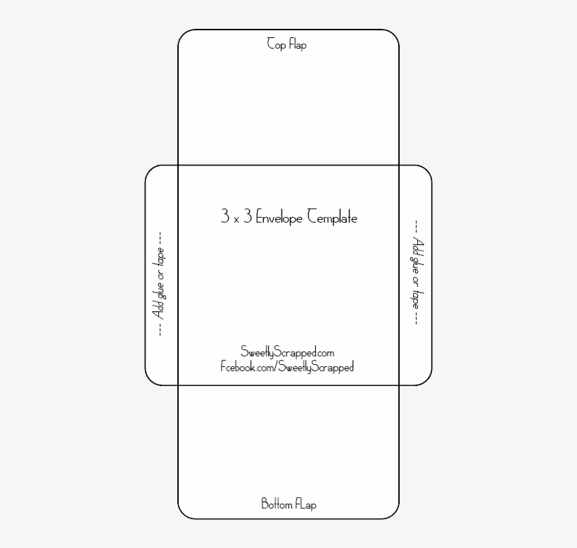 Sweetly Scrapped Free Envelopes - Envelope, transparent png download