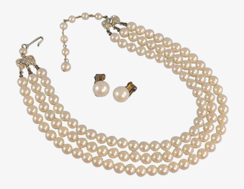 3 Layer Pearl Necklace, transparent png download