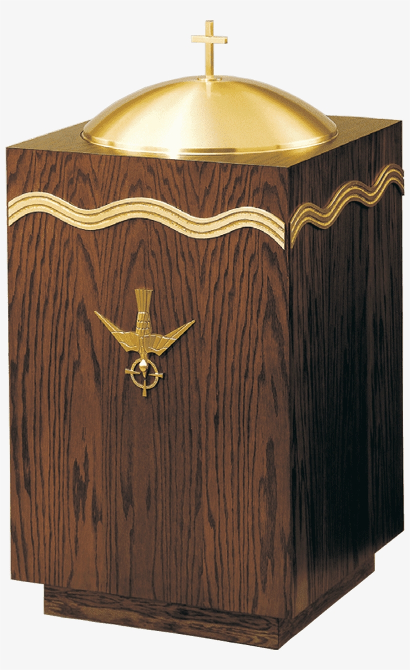 Baptismal Font With Holy Spirit Design Gift Image - Cupboard, transparent png download