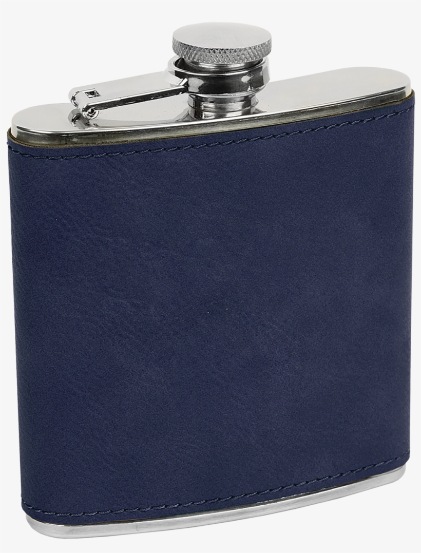 Hip Flask Blue Leather - Hip Flask, transparent png download
