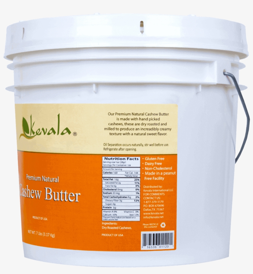 Cashew Butter 7 Lb Cashew Butter Nutrition Facts - Bee, transparent png download