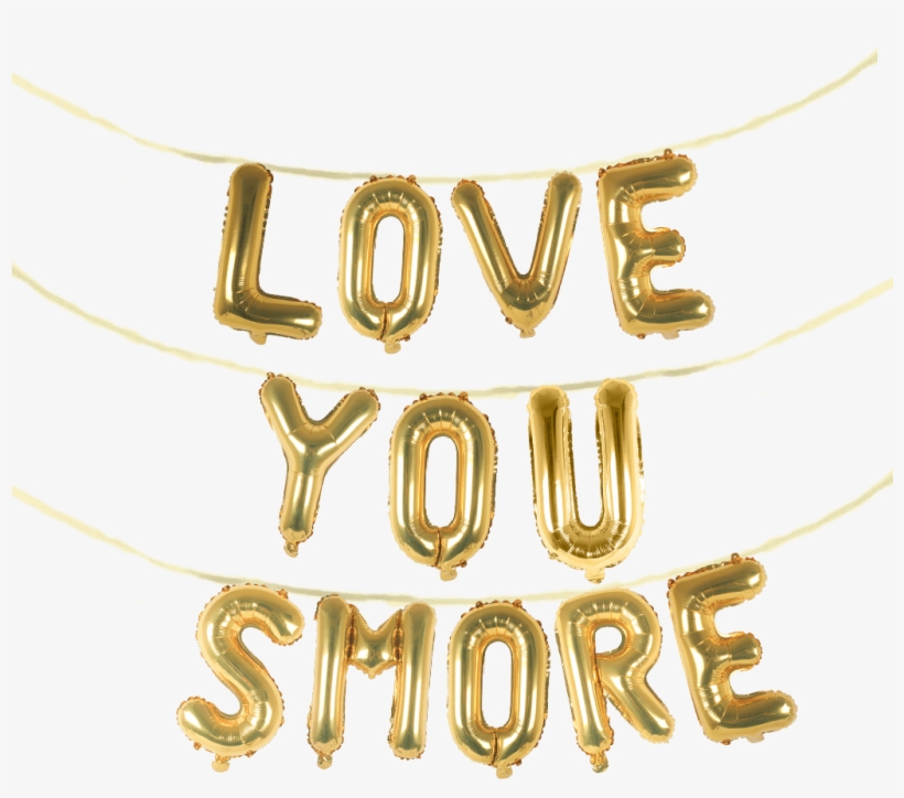Love You Smore 16" Balloon Phrase Banner Set - Body Jewelry, transparent png download