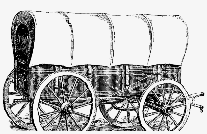 Digital Stamp Design - Covered Wagon Png, transparent png download