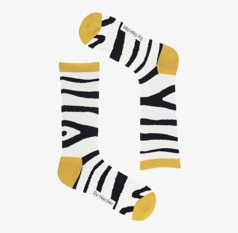 B# Zebra Stripe Sock - Sock, transparent png download