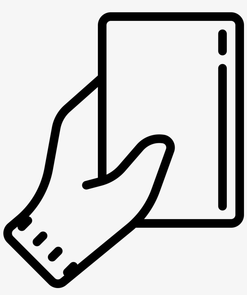 It's An Icon With A Hand Holding A Rectangular Foul, transparent png download