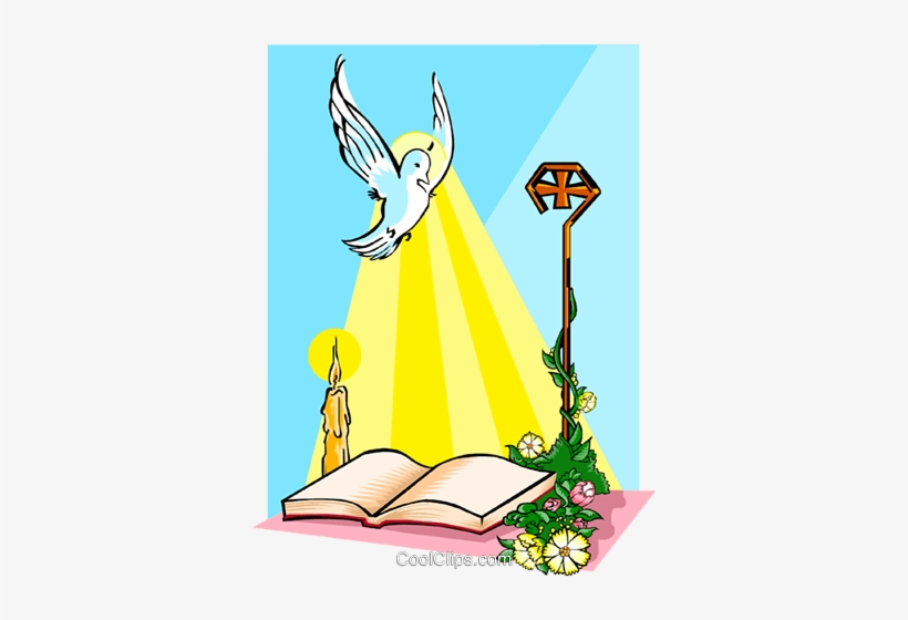 Holy Spirit Descending Over Bible Royalty Free Vector, transparent png download