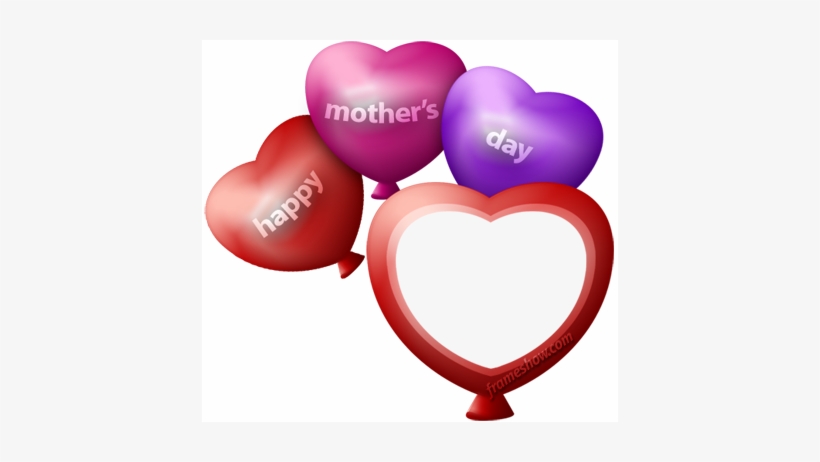 Mothers Day Heart Balloons Photo Frame - Mothers Day Frame Png, transparent png download