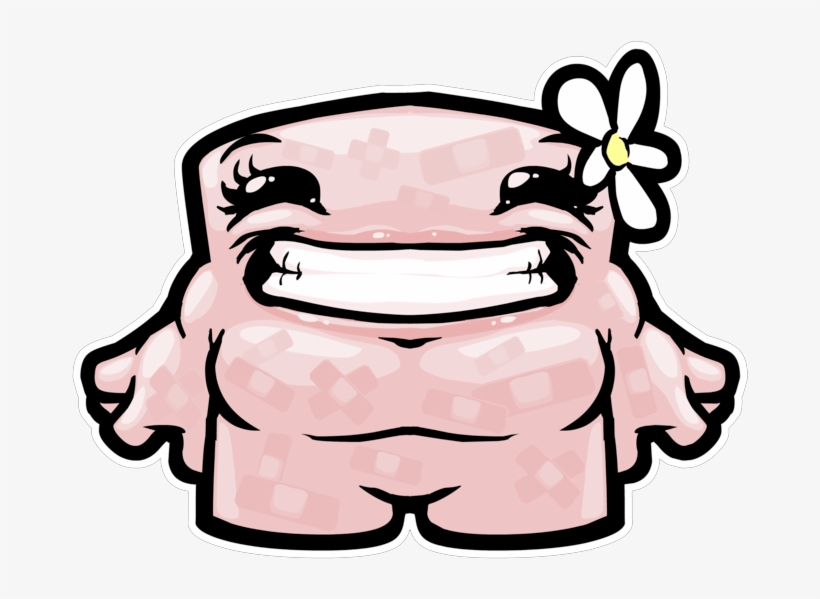 Bandagegirlartwork - Super Meat Boy Girlfriend, transparent png download